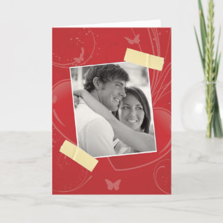 Festiva Tarjeta plegada de foto el día de San Valentín