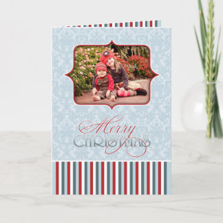 Festiva Tarjeta plegada de la foto navideña de Feliz