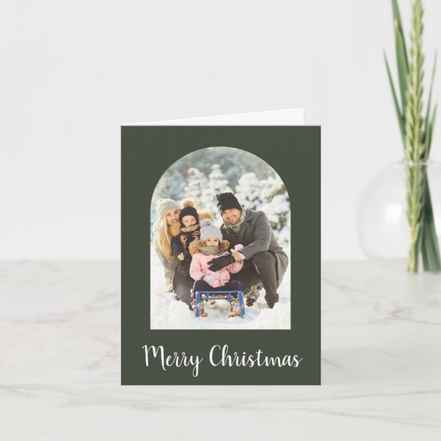 Festiva Tarjeta plegada de Personalizado fotográfico con f (Anverso)