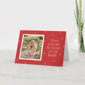 Festiva Tarjeta plegada del Día de la Madre Corazón de Fam
