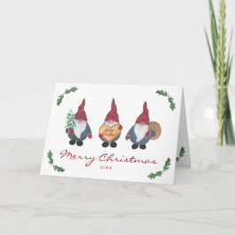 Festiva Tarjeta plegada para Navidades Tomten