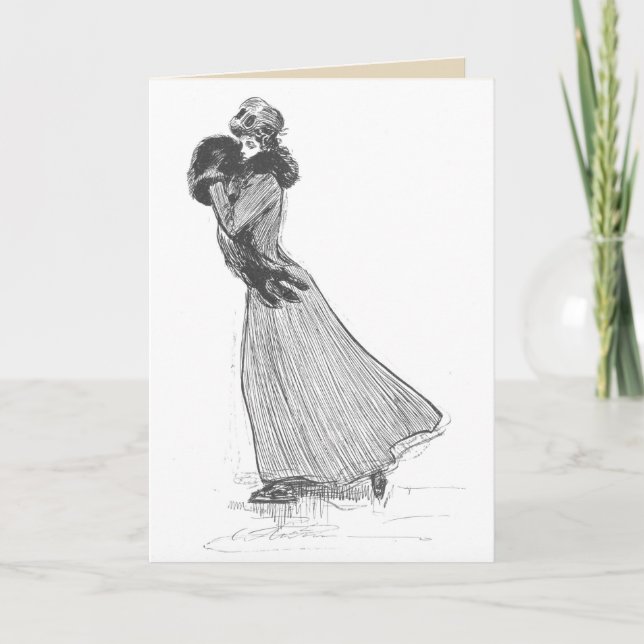 Festiva Tarjeta - poema del invierno dentro (Anverso)