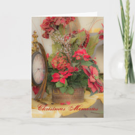 Festiva Tarjeta Poinsettia para Recuerdos navidades