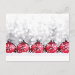 FESTIVA **TARJETA POSTAL PARA NAVIDADES** CON BOMBAS DE BO