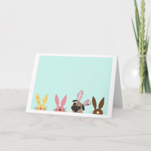 Festiva Tarjeta Pug Easter