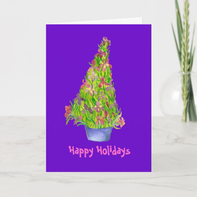 Festiva Tarjeta Purple Holidays (Anverso)