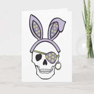 Festiva Tarjeta púrpura del cráneo de Pascua