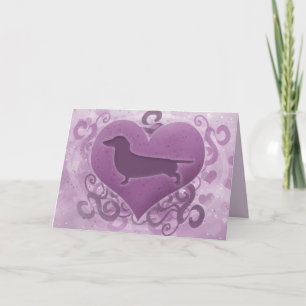 Festiva Tarjeta púrpura del el día de San Valentín del
