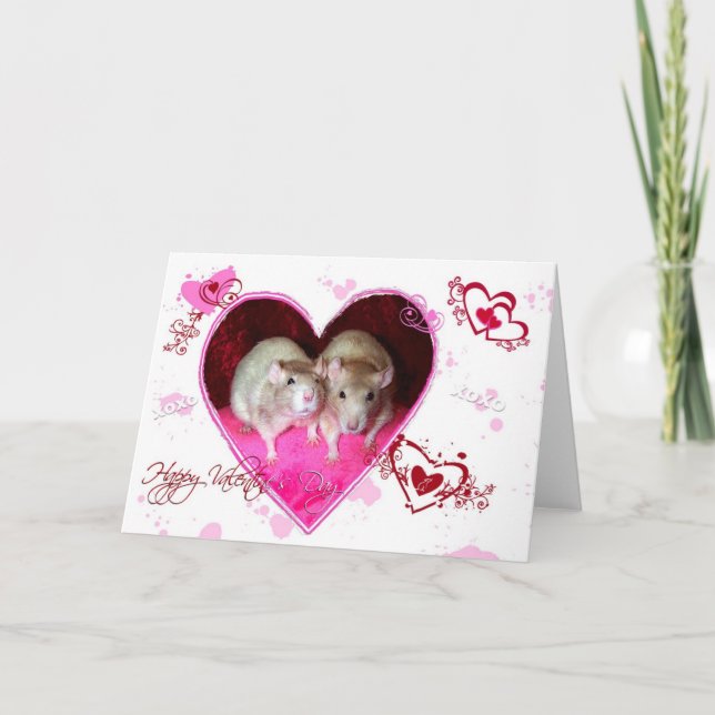 Festiva Tarjeta Rat Valentine (Anverso)