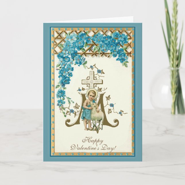 Festiva Tarjeta religiosa del El día de San Valentín del c (Anverso)