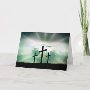 Festiva Tarjeta religiosa personalizada de Pascua