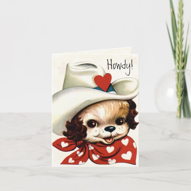 Festiva Tarjeta retra de la tarjeta del día de San (Anverso)