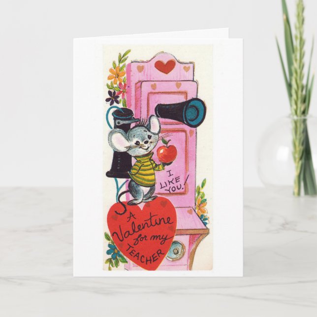 Festiva tarjeta retra del día de fiesta de la tarjeta del (Anverso)