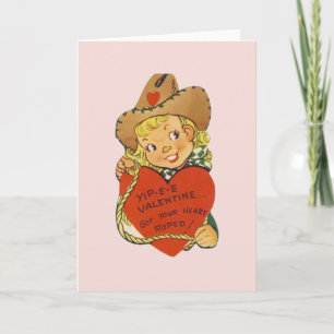 Festiva Tarjeta retra del el día de San Valentín de la