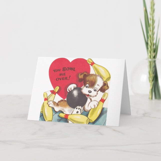 Festiva Tarjeta retra del el día de San Valentín del (Anverso)