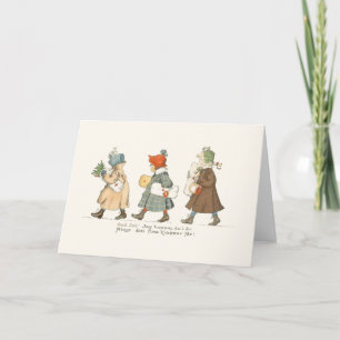 Festiva Tarjeta retro de Navidades suecos noruegos daneses