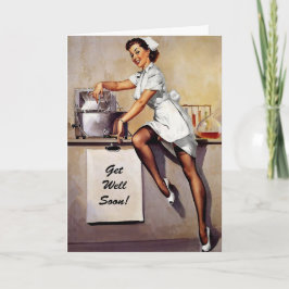 Festiva Tarjeta Retro Ponte Bien Pronto