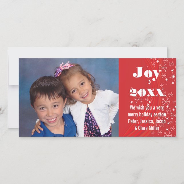 Festiva Tarjeta roja/blanca de las vacaciones del (Anverso)