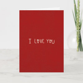 Festiva Tarjeta roja con tarjeta del día de San Valentín T