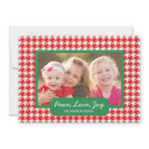 Tarjeta roja de la foto del día de fiesta de