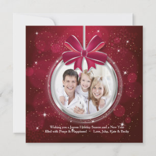 Festiva Tarjeta roja del día de fiesta de la foto del