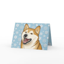 Tarjeta roja del personalizable de Shiba Inu de