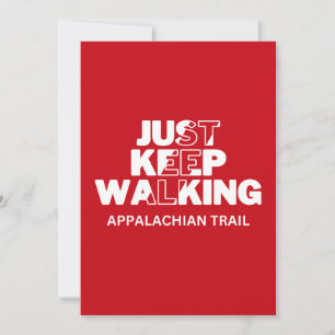 Festiva Tarjeta roja "Just Keep Walking"