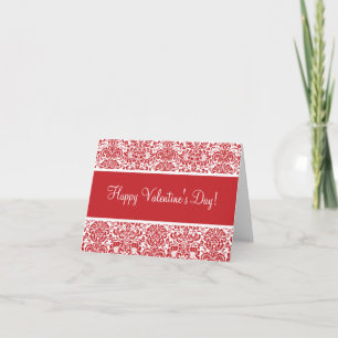 Festiva Tarjeta roja y blanca del el día de San Valentín