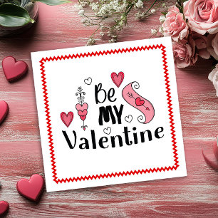 Festiva Tarjeta Romántica de San Valentín Dibujada a Mano 