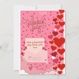 Festiva Tarjeta Romántica del Día de San Valentín 