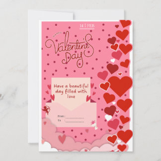 Festiva Tarjeta Romántica del Día de San Valentín 