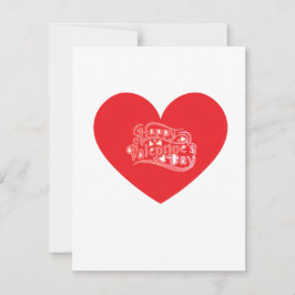 Festiva Tarjeta romántica del día de San Valentín