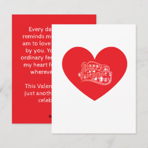 Festiva Tarjeta Romántica del Día de San Valentín
