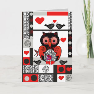 Festiva Tarjeta romántica del el día de San Valentín con