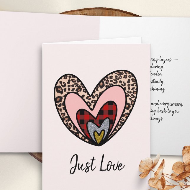 Festiva Tarjeta Romántica – Sencillamente Corazones que Am (Subido por el creador)