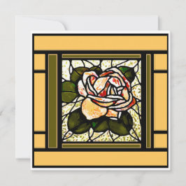 Festiva Tarjeta Rosa de oro Art Deco
