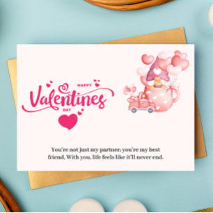 Festiva Tarjeta rosa del día de San Valentín