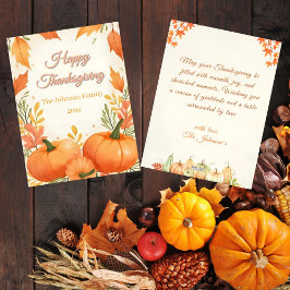 Festiva Tarjeta Rustic Boho Cosy Autumn Thankess