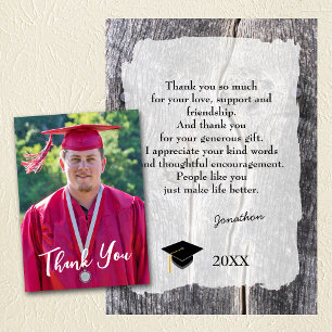 Festiva Tarjeta Rustic Western Graduation Gracias
