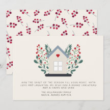 Tarjeta rústica para Navidades de Berries y Countr