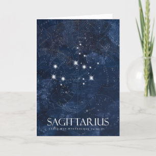 Festiva Tarjeta Sagittarius con nombre, célebre zodiaco