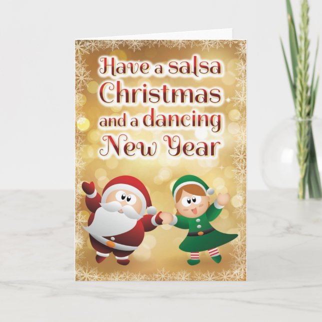 Festiva Tarjeta Salsa para navidades (Anverso)