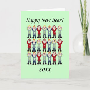 Festiva Tarjeta - Saludo - Feliz Año Nuevo