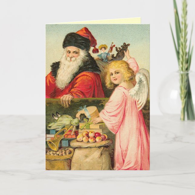 Festiva Tarjeta Santa alemana victoriana (Anverso)