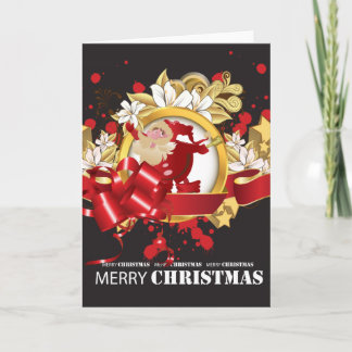 Festiva Tarjeta Santa Claus Blank Embellecida