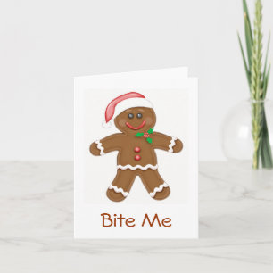 Festiva Tarjeta Santa Gingerbread