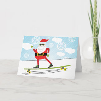 Festiva Tarjeta Santa para patinaje