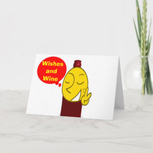 FESTIVA TARJETA SECULAR DE VINO Y NAVIDADES