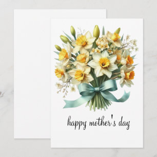 Festiva tarjeta sencilla de feliz día de la madre