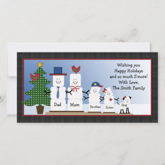Festiva Tarjeta Smores de Navidades familiares de menas pe